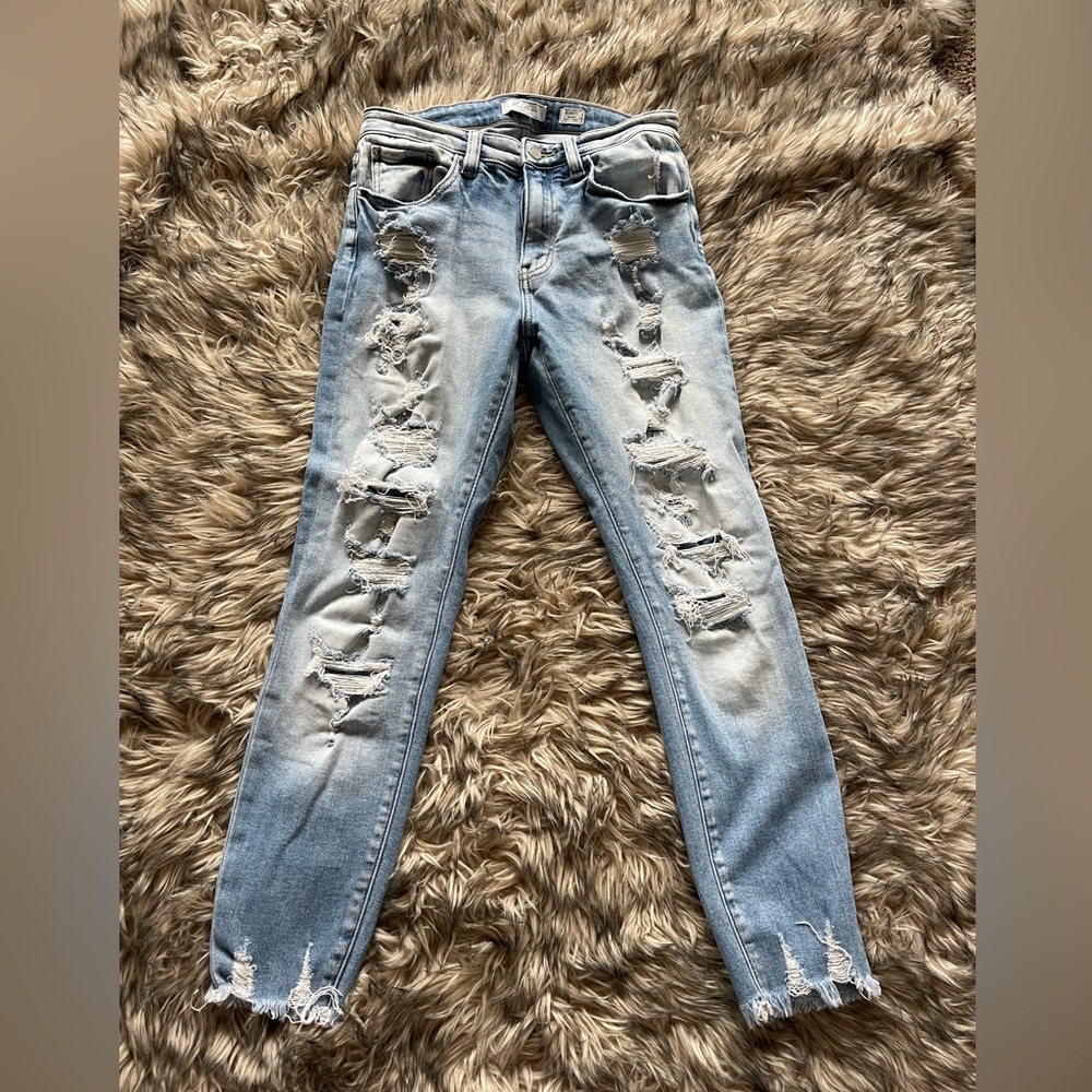 KanCan Kurvy, mid-rise ankle skinny, size 28